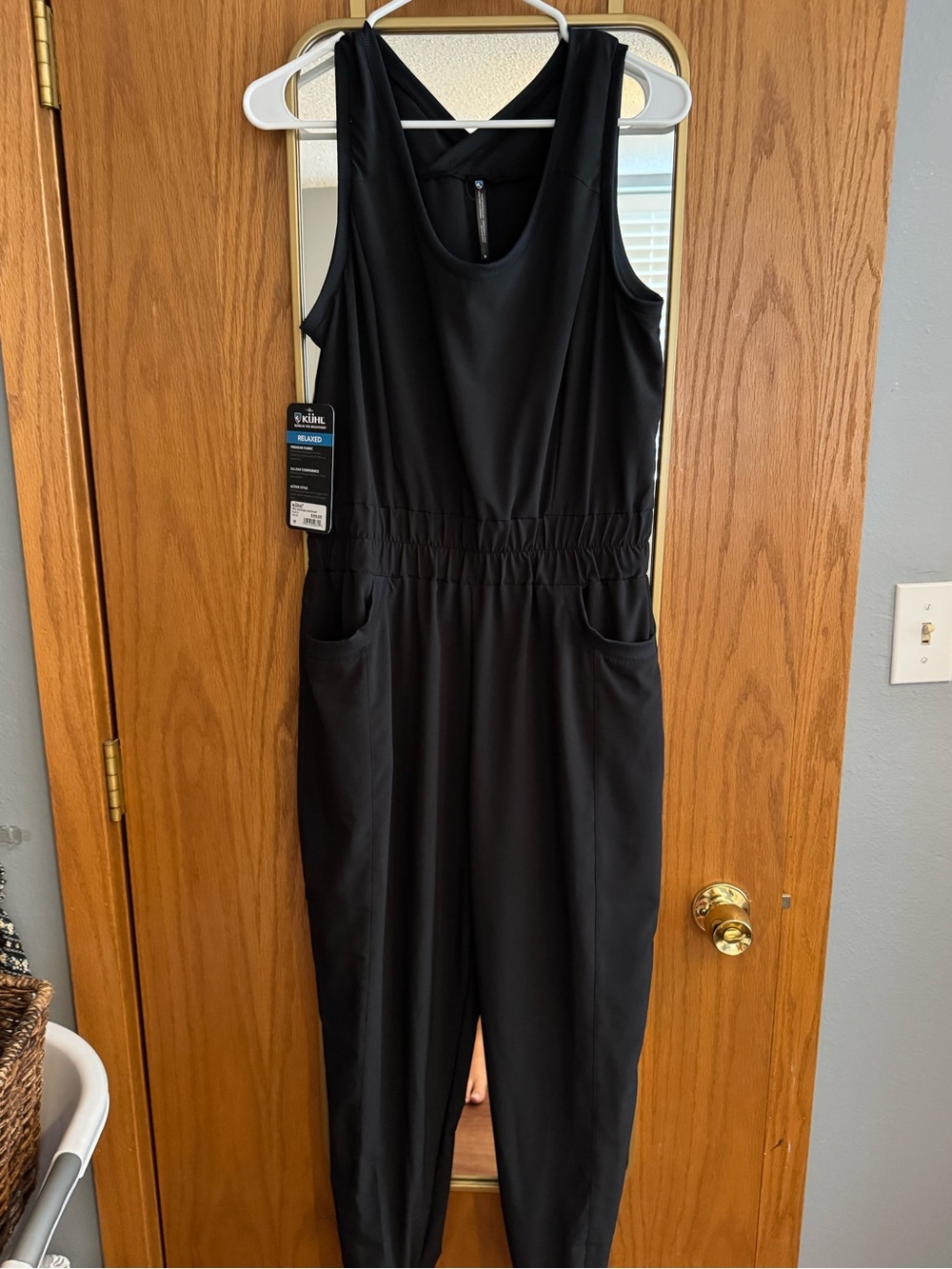 Kuhl Black Sleeveless Jumpsuit with Elastic Waist
